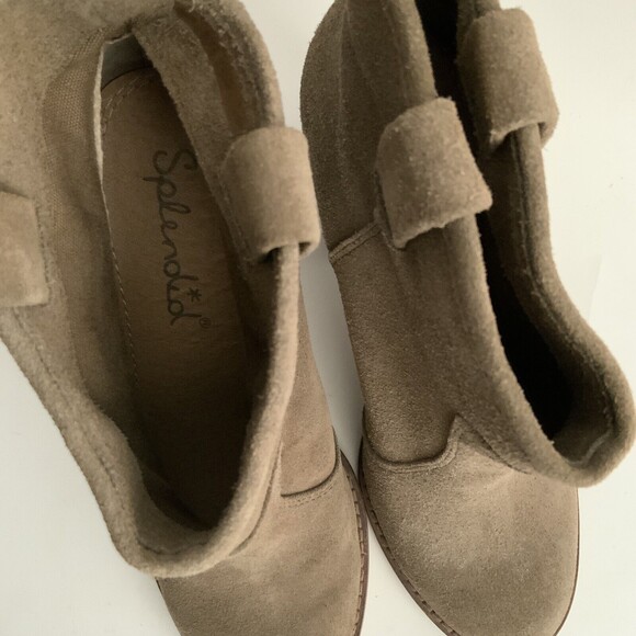 Splendid Bootie Taupe Chelsea Block Heel 6.5 - Picture 10 of 11